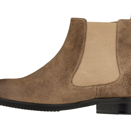 TOTO - K92083 - 3 Inches Taller (Nubuck Coffee Brown) - Chelsea Ankle Boots