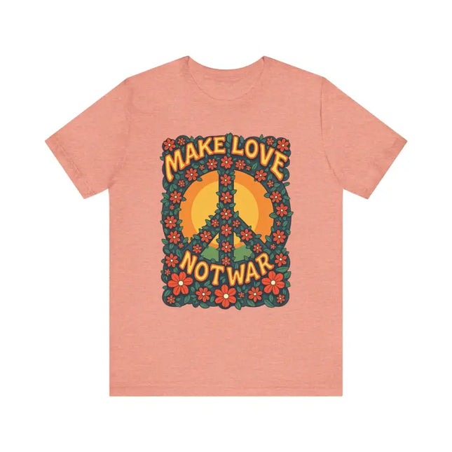 Ocean State Styles T Shirt Floral Peace Sign Cotton