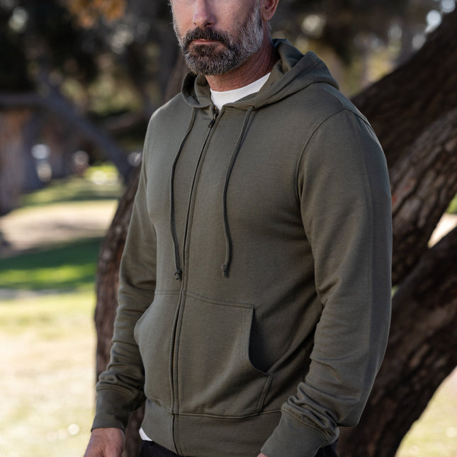 Men's Eco-Smart Full-Zip Bamboo Viscose Hoodie
