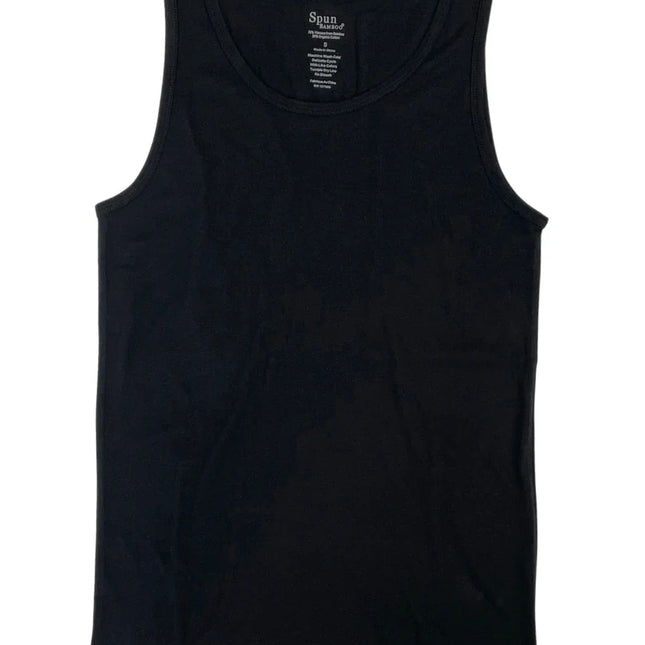 Men's Bamboo Viscose/Organic Cotton Tank Top Black Color + Boxer Style Underwear Black Color