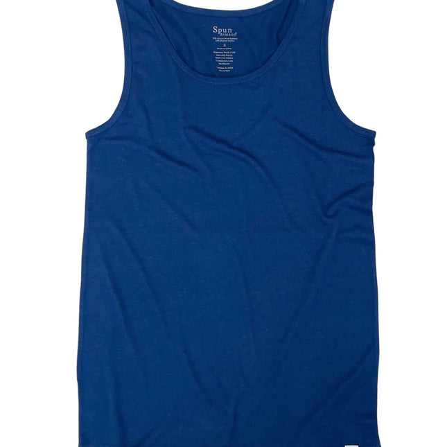 Men's Bamboo Viscose/Organic Cotton Tank Top True Navy Color + Boxer Style Underwear White Color