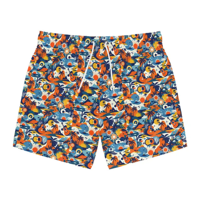 Ocean State Styles Unbranded Mens Tropical Print Swim Trunks
