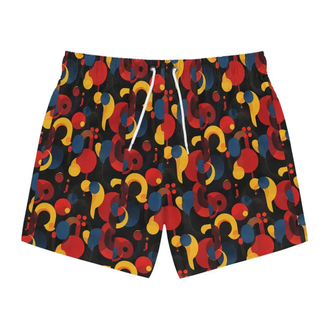 Ocean State Styles Mens Retro Patterned Swim Trunks