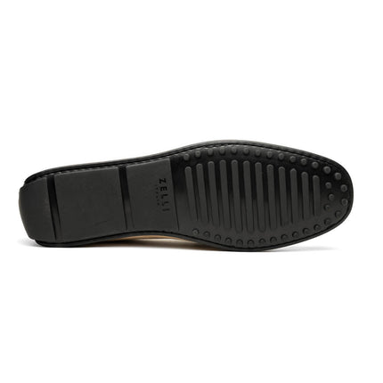 MONZA Sueded Italian Calfskin Driver Bone / Chestnut