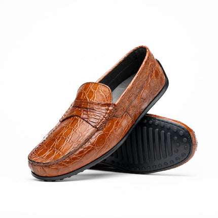 MONZA Crocodile Driver, Cognac