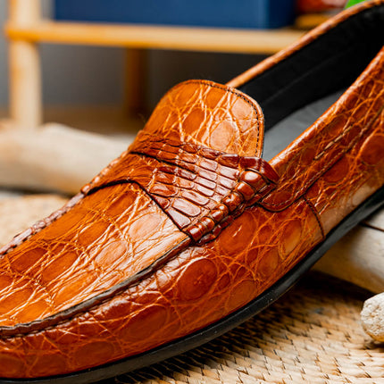 MONZA Crocodile Driver, Cognac