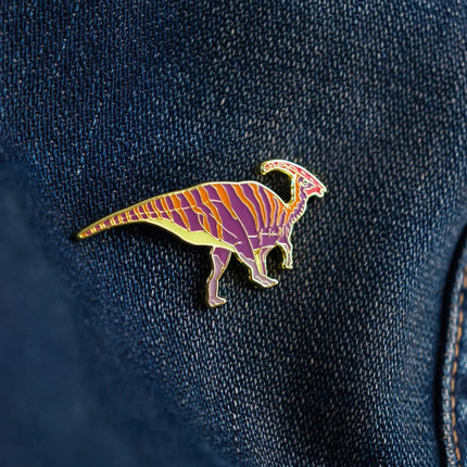 Parasaurolophus Enamel Pin (Parasaurolophus walkeri)
