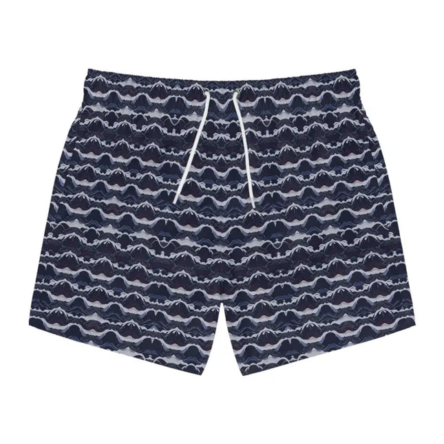 Ocean State Styles Swim Trunks Nautical Wave Patterned Mens