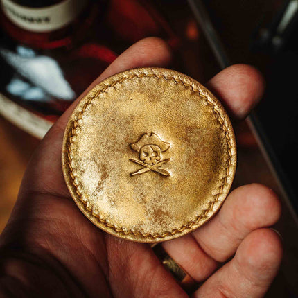 Round Coin Holder - Peso Pocket v2 | Challenge Coin Case | Handcrafted Leather