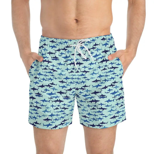 Ocean State Styles Oceanshore Shark Pattern Swim Trunks