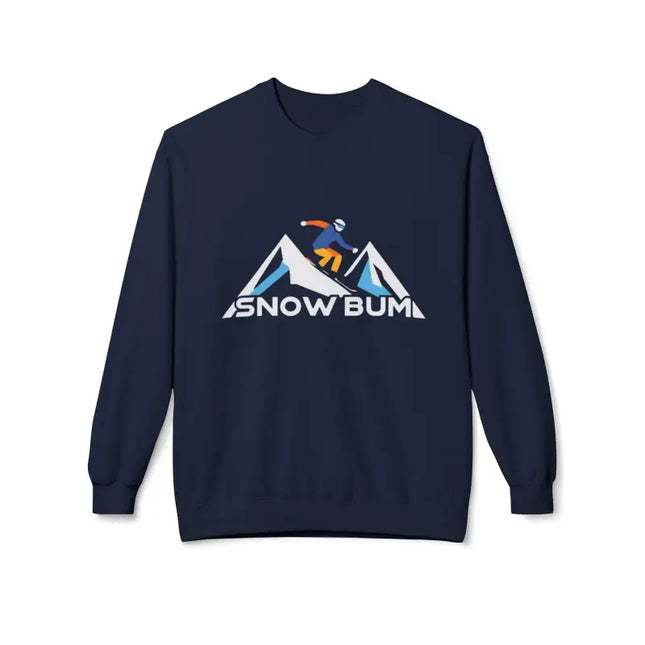 Ocean State Styles Snow Bum Sweatshirt Skier Graphic Unisex