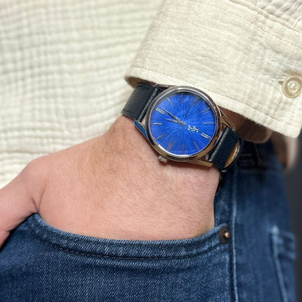 Blue Sunburst Watch