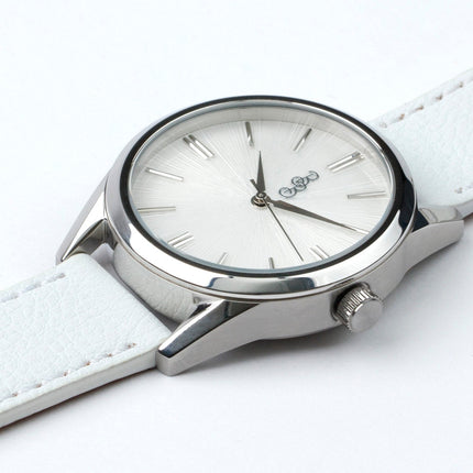 White Sunburst Watch