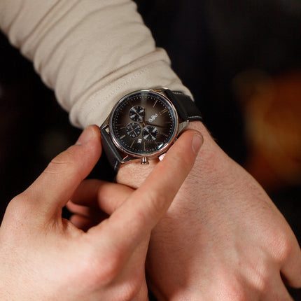 Gray Retro Chronograph