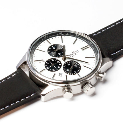 White and Black Chronograph