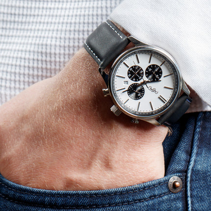 White and Black Chronograph