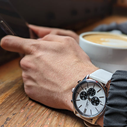 White and Black Chronograph