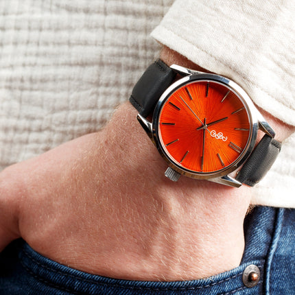 Orange Sunburst Watch