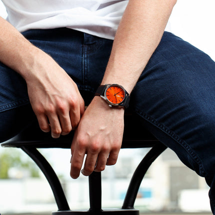 Orange Sunburst Watch