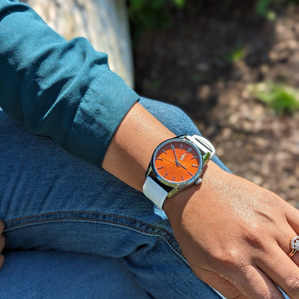 Orange Sunburst Watch