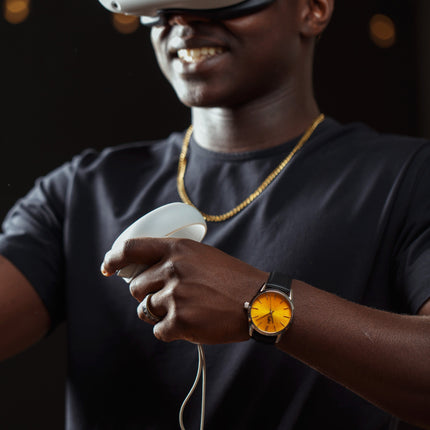 Yellow Sunburst Watch
