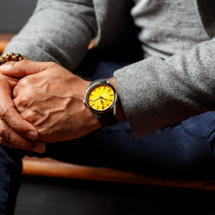 Yellow Sunburst Watch