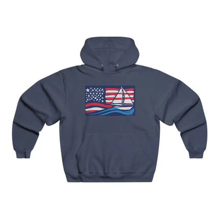 Ocean State Styles Hoodie United By American Flag Sailboat