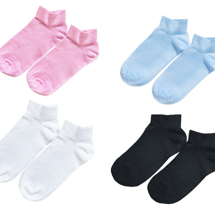 tittimitti® Kids 98% Organic Cotton Ankle Socks 5-Pack – Breathable Lightweight Socks for Active Kids